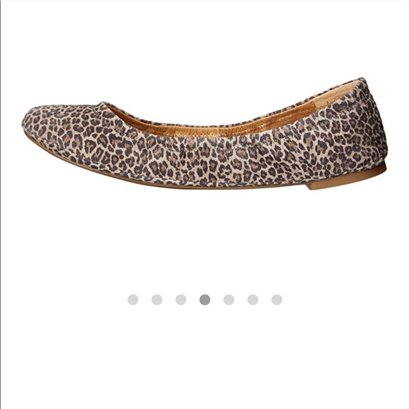 Lucky Emmie Sz 6 1/2 Leopard Cheetah Animal Print Ballet Flat Sz 6.5 - Picture 2 of 5